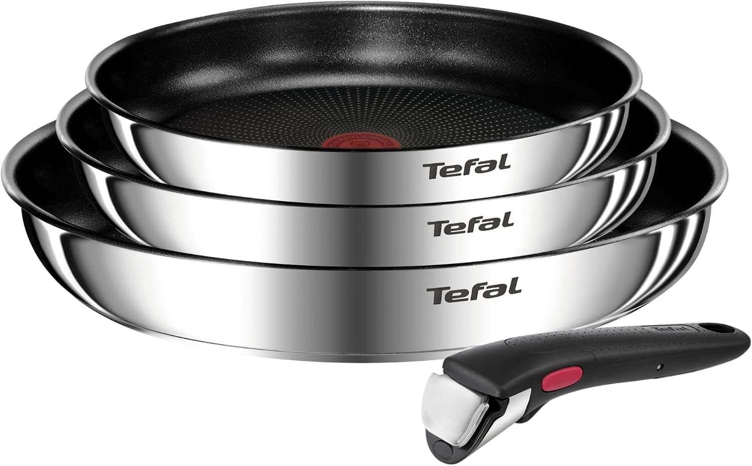 Tefal Ingenio Emotion — Juego 3 Sartenes 22/24/28 cm + Mango extraíble