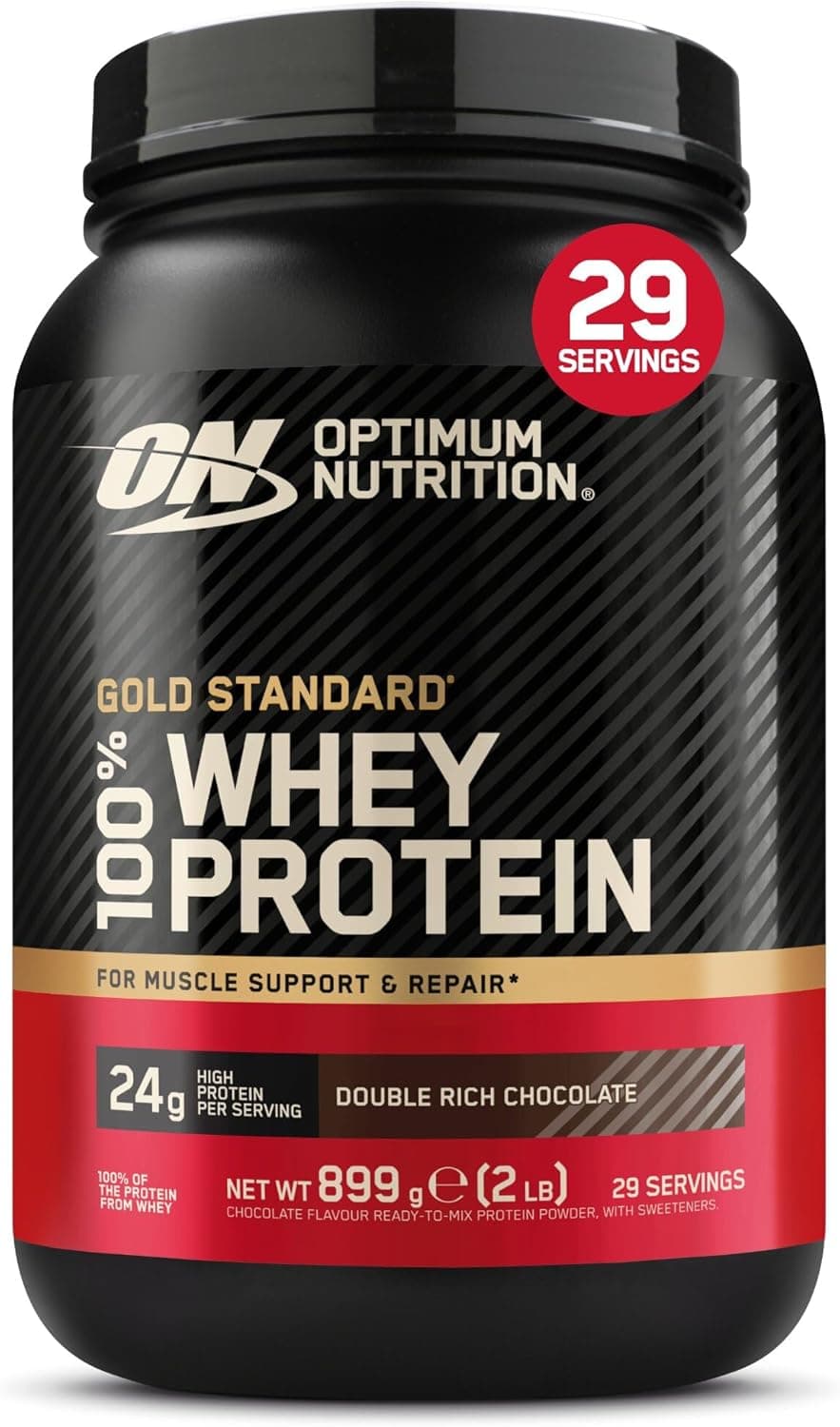 Optimum Nutrition Gold Standard Whey 899g — Proteína Doble Chocolate, 29 Servicios