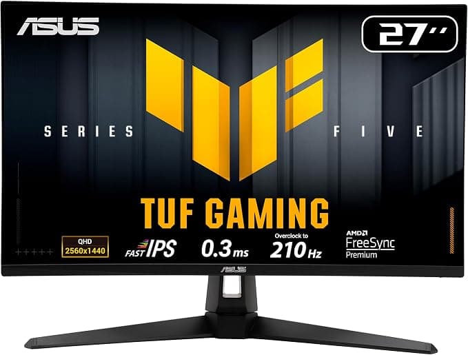 ASUS Monitor Gaming tuf Gaming vg27aq5a 27'/ qhd/ 0.3ms/ 210hz/ IPS/Multimedia/Negro