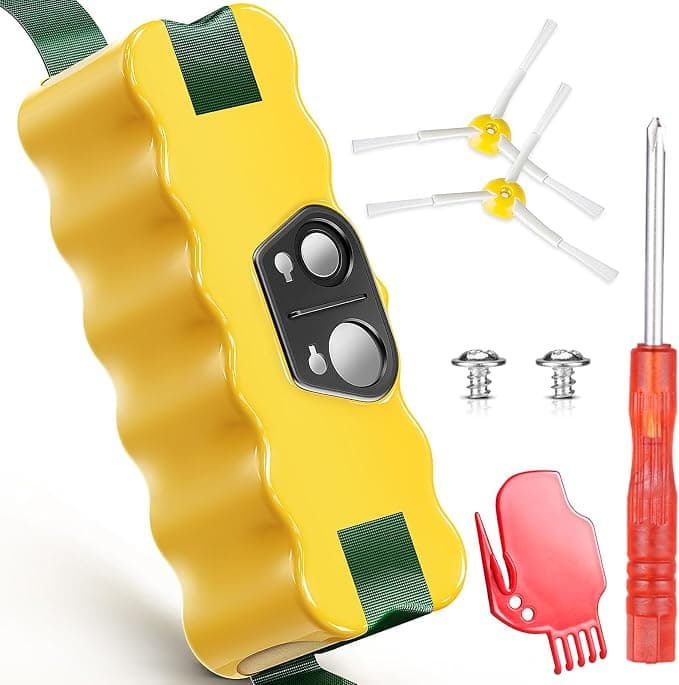 5500mAh Ni-MH Batería de Respuesto para iRobot Roomba 500 600 700 800 Series 530 531 532 535 536 540 550 552 560 570 580 595 620 650 660 760 770 780 790 870, con Cepillos, Atornillos y Destornillador