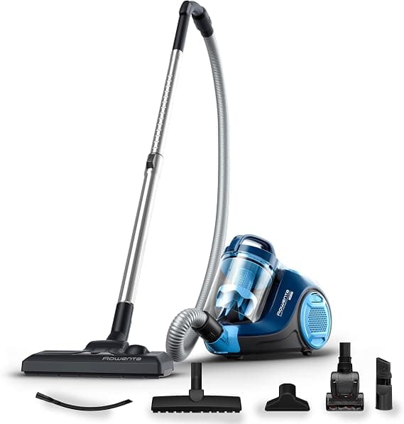 Rowenta Swift Power Cyclonic, Aspiradora sin bolsa, 900 W de potencia máxima del motor, kit limpieza total, 3 niveles de filtración, depósito de 1,2 L, RO2981EA