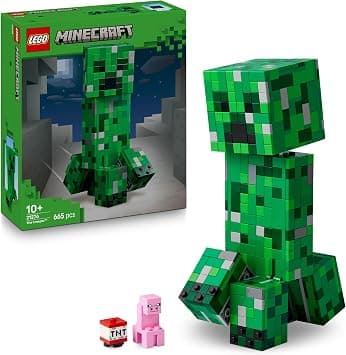 LEGO Minecraft El Creeper - Figura Articulada con Compartimento Oculto, Cerdo y Dinamita - Regalo Gamer para Niños, Niñas y Adolescentes de 10+ Años - Decoración Gaming Room 21276