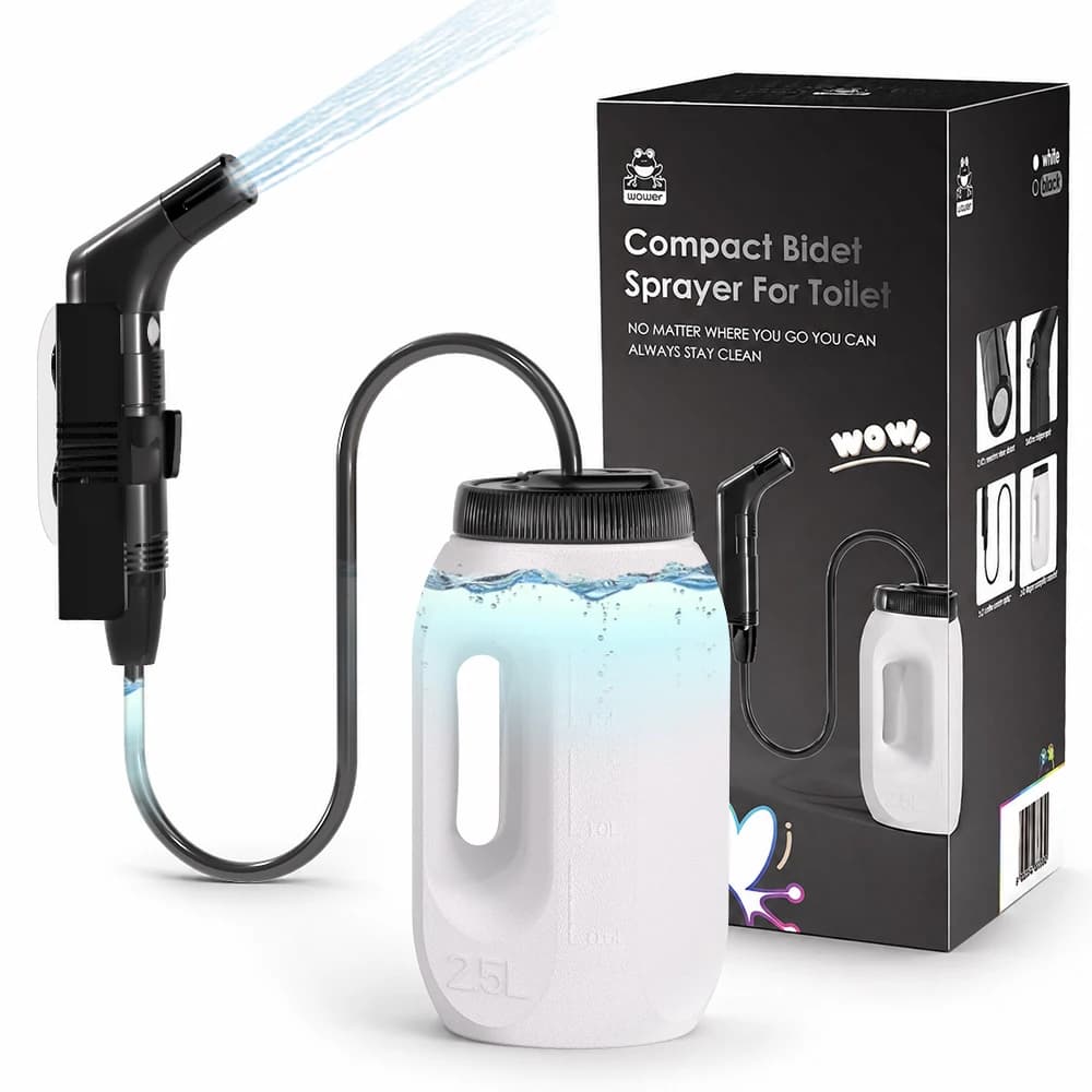 Bidé eléctrico portátil de 2,5l, bidé de mano Shataf recargable, pulverizador a tope para higiene Personal, limpieza, viaje, Camping, bidé