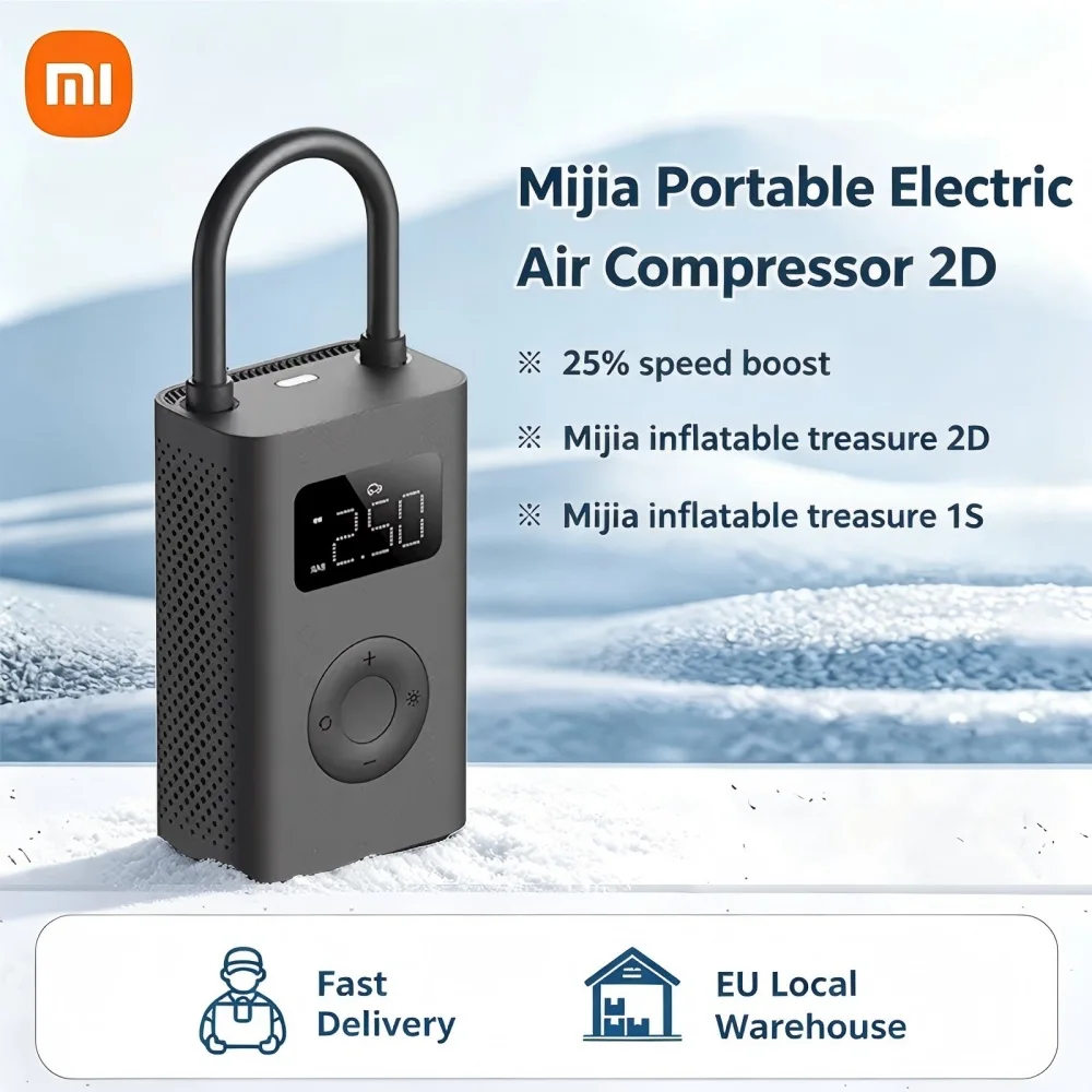 Bomba de Aire Eléctrica Multiherramienta Xiaomi 2, Inflador Multiherramienta con 25% Más de Velocidad, Mini Compresor de Aire Eléctrico Portátil de 150 PSI