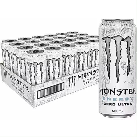 MONSTER Ultra White Bebida energética sin azúcar,Mango Loco Bebida energética ,Original Bebida energética, 24*500 ml