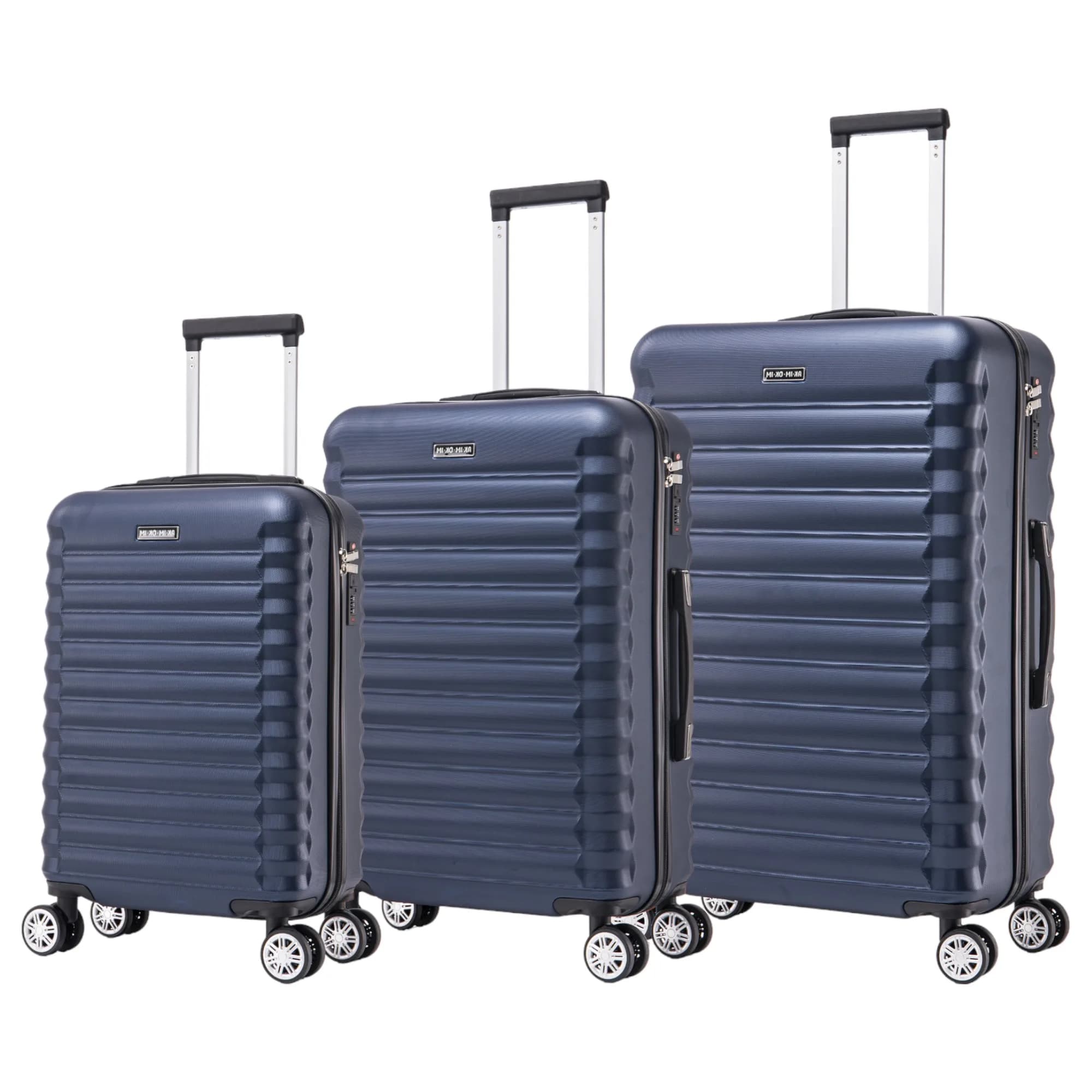 Conjunto de Maletas de Viaje Elegantes: Carcasa Ligera de ABS, Cerradura Numérica, 4 Ruedas Giratorias 360°, Asa Telescópica de Aluminio | Juego de Maletas | Set Trolley Maleta Cabina ( 6990 M013 8001 8002 8008 6020 D1 )