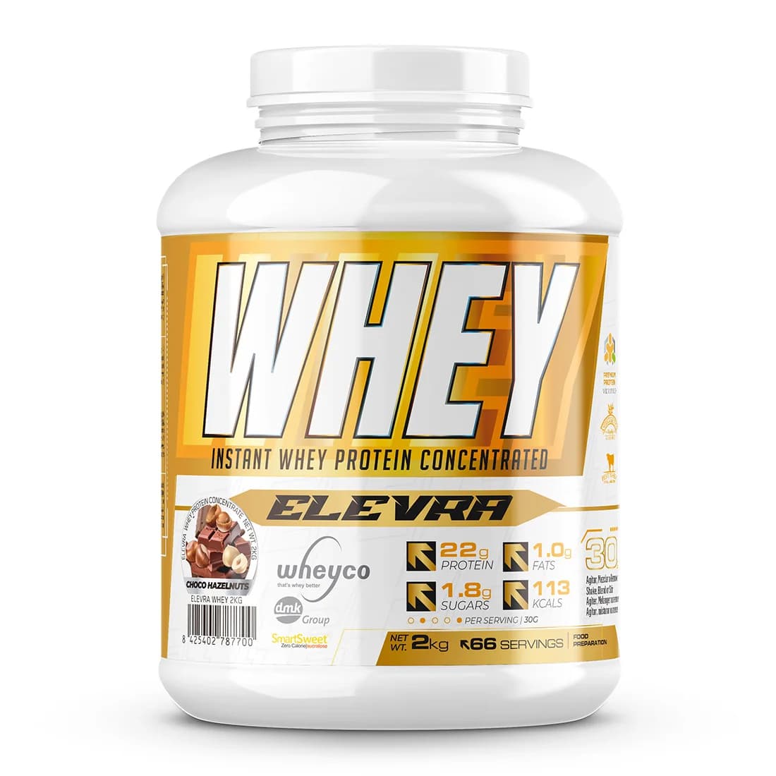ELEVRA - 100% PRO Whey Protein 2kg / Esta fórmula superior de proteína de suero concentrada WHEYCO® se elabora mediante procesos de fabricación optimizados, directos al cliente final. Así se obtiene la máxima calidad al precio más competitivo del mercado