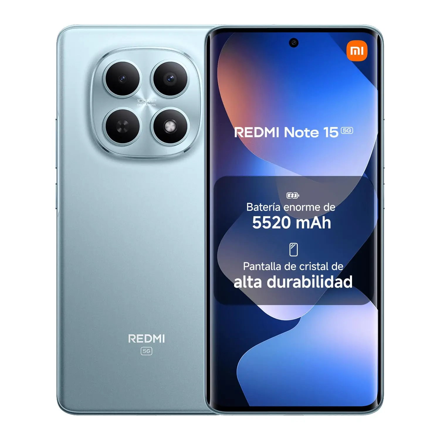 Móvil Xiaomi Redmi note 15 5G 8GB+256GB, Snapdragon® 6 Gen 3 , Cámara principal de 108 MP, Batería de 5520 mAh, Pantalla AMOLED de 6.77" ,Versión ES (Cargador no incluido)