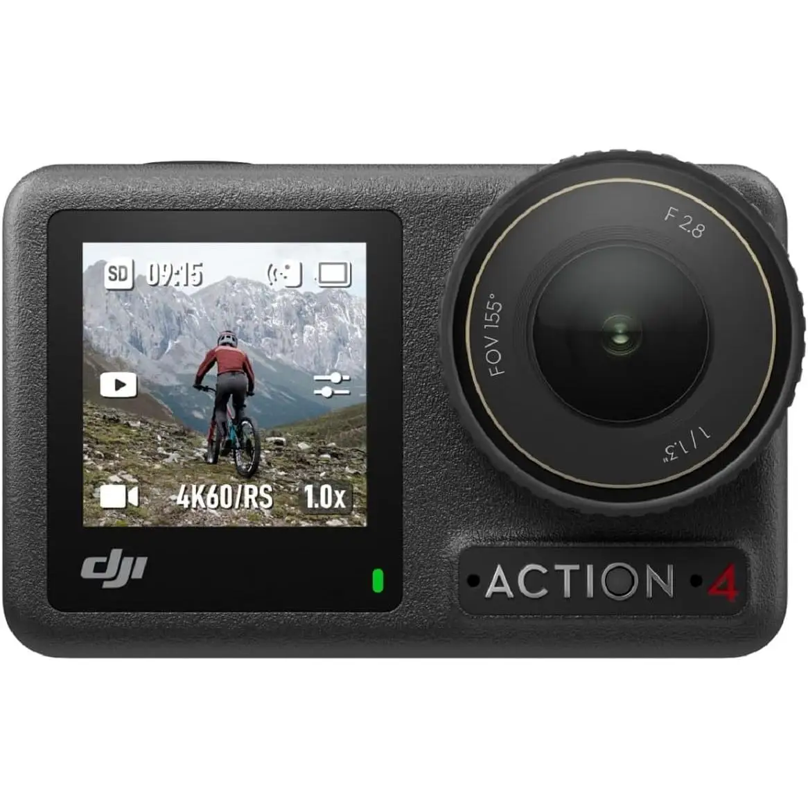 DJI Pack Estándar Osmo Action 4, cámara de acción 4K/120 fps Sumergible, sensor de 1/1.3 pulgadas, gran rendimiento con poca luz, color D-Log M de 10 bits, batería 1770 mAh