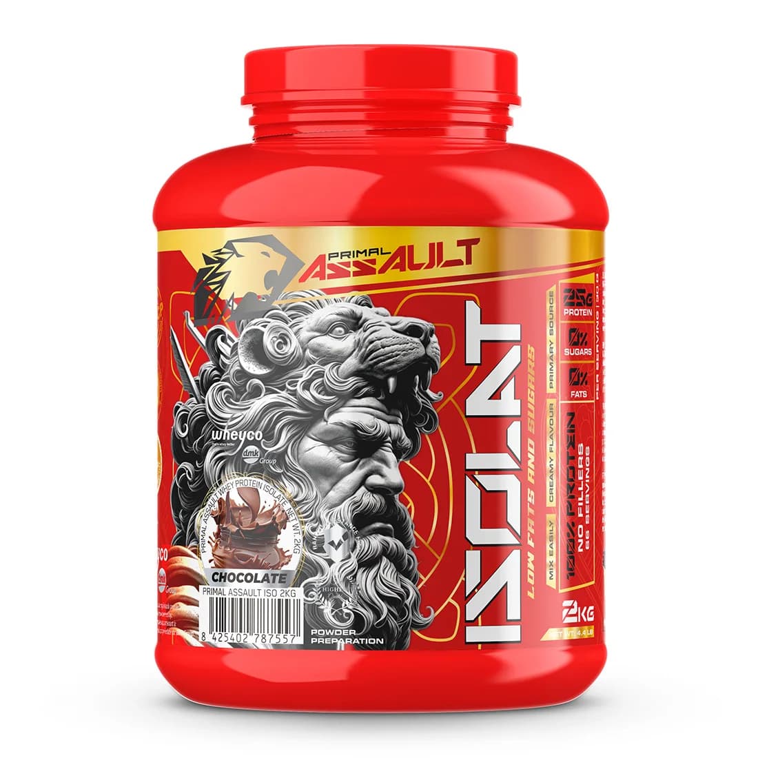 ISOLAT de PRIMAL ASSAULT es el aislado de proteina de suero más avanzado del mercado: la más alta calidad. Sin trucos ni ingredientes ocultos