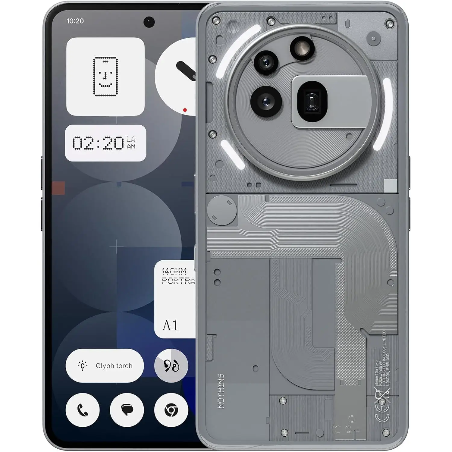 Teléfono - Nothing Phone (3a) Pro, smartphone Android 5G con eSIM, 12GB+256GB, cámara periscópica de 50 MP con estabilización óptica (OIS), Snapdragon® 7s Gen 3, zoom ultra de 60x, carga rápida de 50 W y pantalla AMOLED FHD+ de 6,77" a 120 Hz