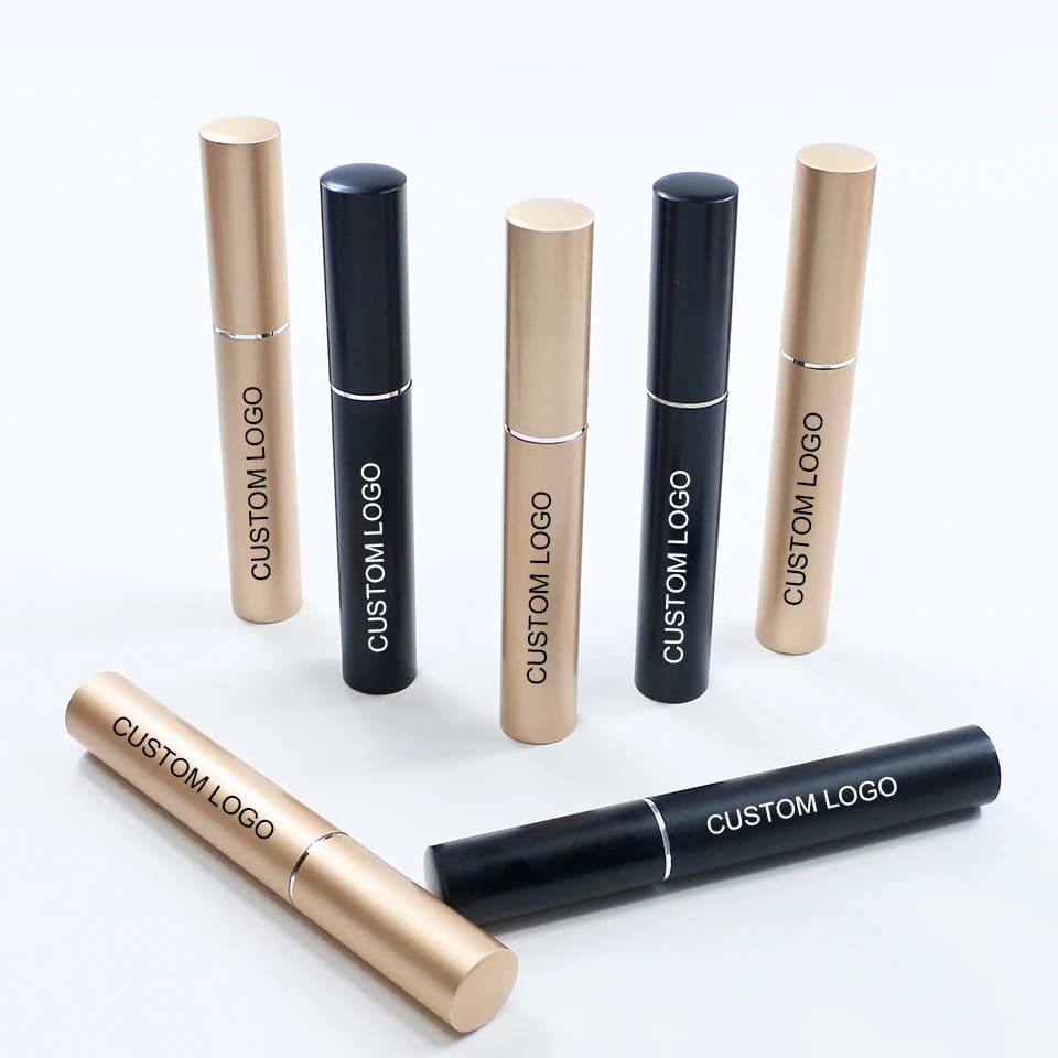 Pegamento de pestañas con logotipo personalizado, herramienta de maquillaje, rojo sirena 4/10/30 piezas, Etiqueta Privada, blanco y negro, venta al por mayor