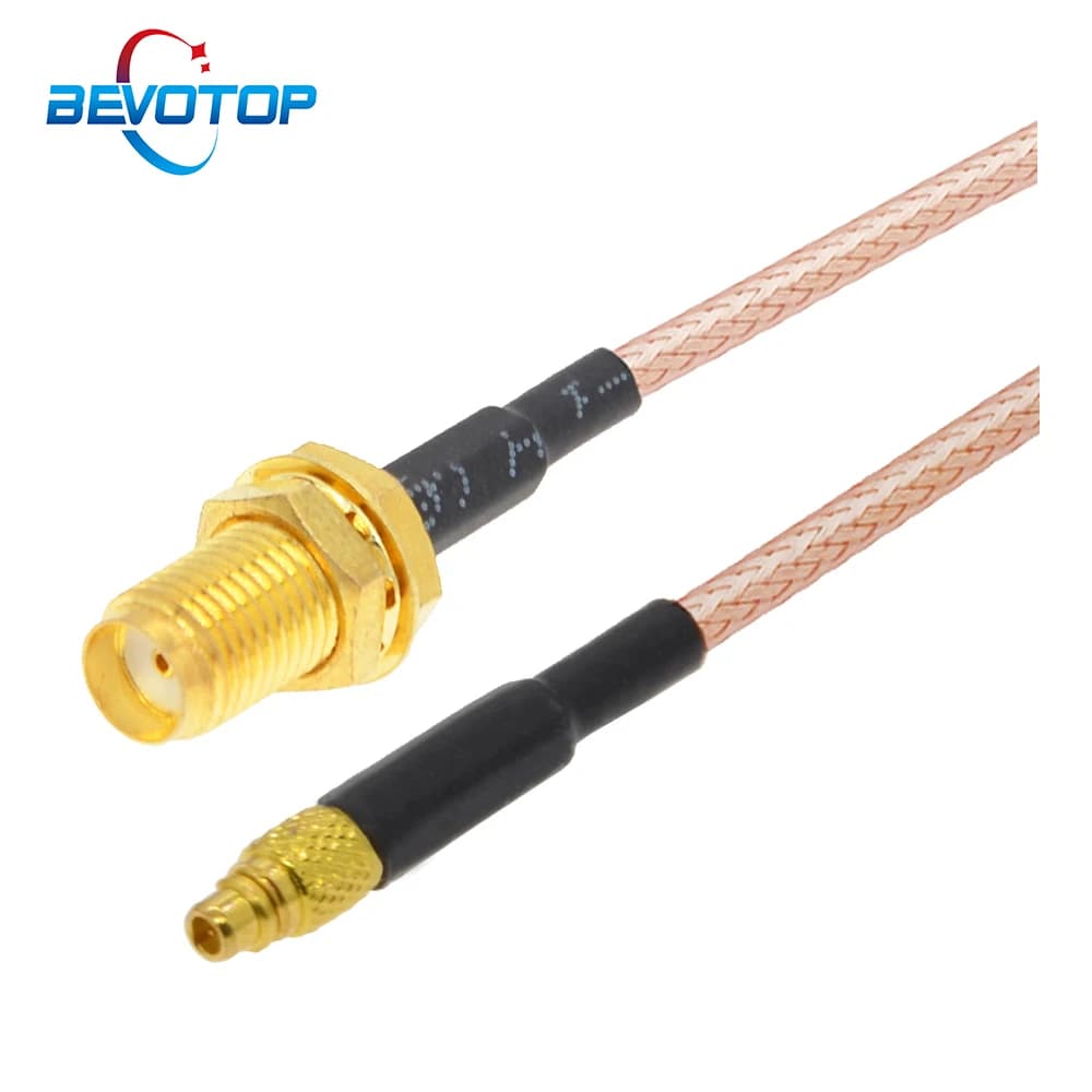Conector hembra SMA a MMCX macho, RG316 Conector recto, Cable Coaxial RF Pigtail, Cable de extensión adaptador MMCX a SMA, 10 Uds.