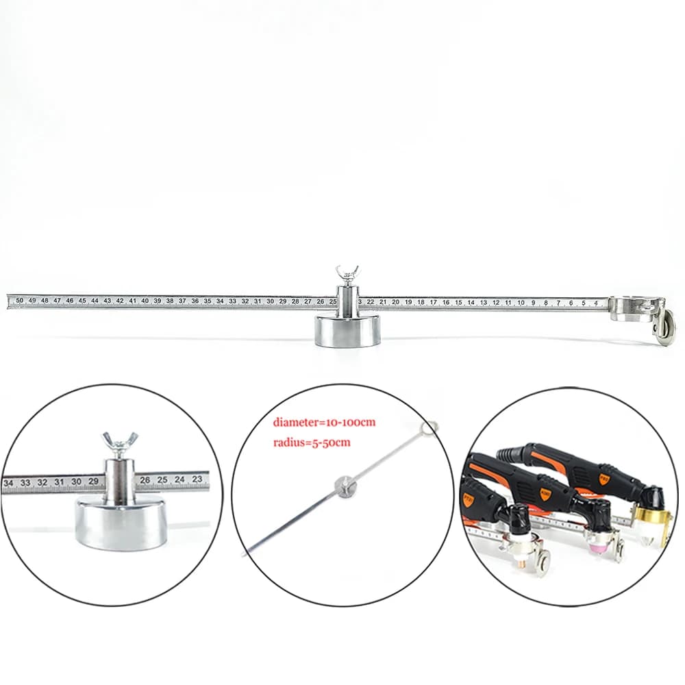 Brújula de corte de Plasma ajustable, cortador de círculo magnético, rueda de guía de rodillo de Circinus para antorcha de Plasma CUT40, PT31, AG60, SG55, P80