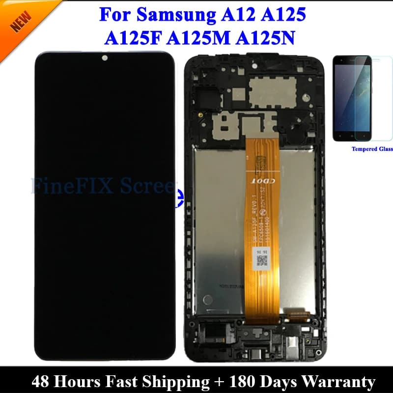 Pantalla LCD para Samsung A12 LCD A125 LCD para Samsung A12 A125F pantalla LCD MONTAJE DE digitalizador táctil