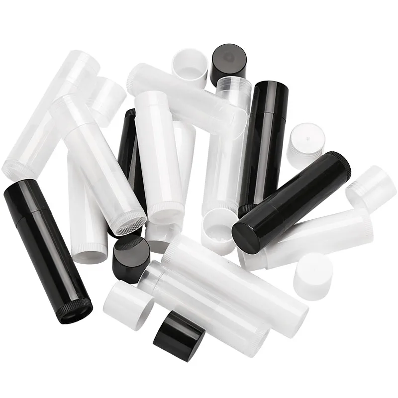 100 Uds. Tubo de bálsamo de lápiz labial brillante de labios Chapstick vacío cosmético con tapas botella contenedor para herramienta de maquillaje para mujer