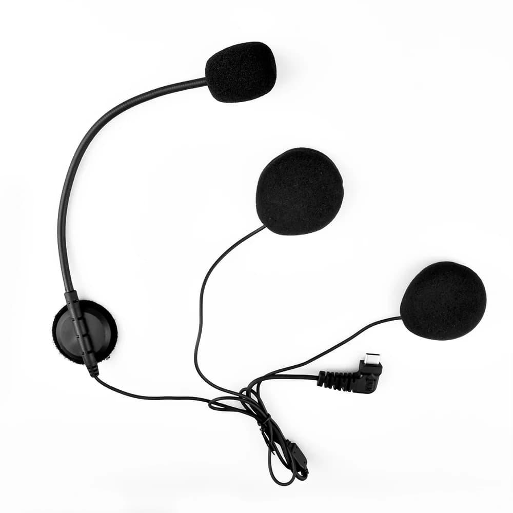 Intercomunicador para Casco Fodsports BT-S2, BT-S3, Auriculares con Interfaz Tipo-C, Interfono Inalámbrico Bluetooth para Motocicleta, Micrófono Rígido/Suave