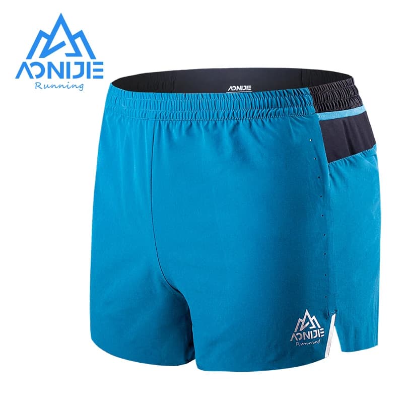 AONIJIE-bóxer deportivo de secado rápido para hombre, pantalones cortos ligeros con cinturón elástico, sin forro, para gimnasio, correr y Fitness, F5101