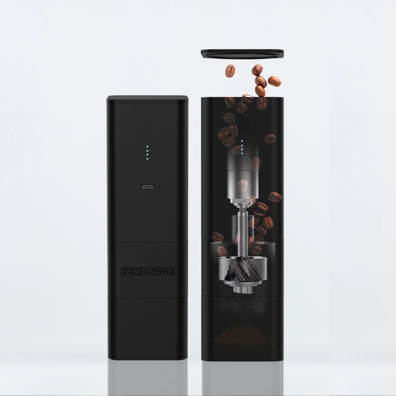 Amoladora eléctrica USB FEMOBOOK A2, amoladora recargable portátil con rebabas de 7 núcleos, diseño de atracción magnética, batería de 4000mah