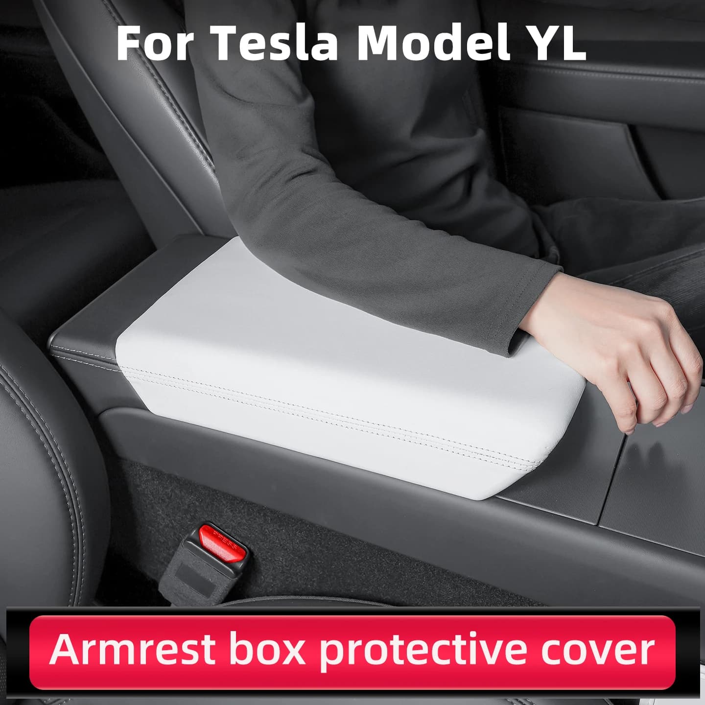 Funda Protectora para Reposabrazos de 6 Asientos para Tesla Model YL, Cubierta Antirrayaduras para Consola Central, Accesorios Interiores Automotrices 2026