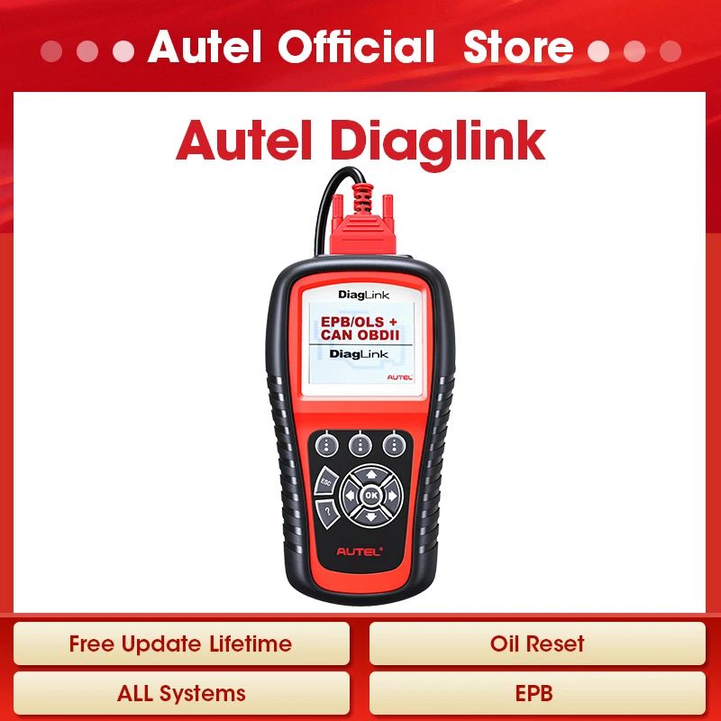 Autel DiagLink sistema completo OBD2 escáner herramienta de diagnóstico de coche OBD 2 lector de código EOBD motor ABS transmisión de Airbag PK MD802 MD805