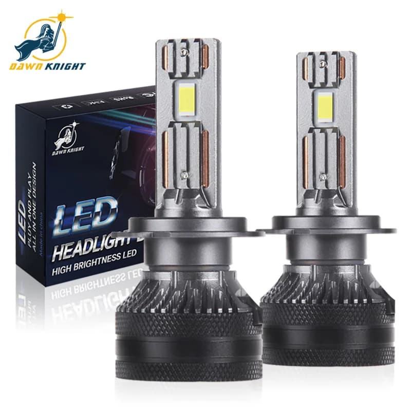DAWNKNIGHT-bombillas Led K5C PLUS, Luz antiniebla de doble tubo de cobre, 140W, H7, Canbus, 4300K, H4, H11, HB3, 9005, HB4, 9006, K6C, 12V, 2 uds
