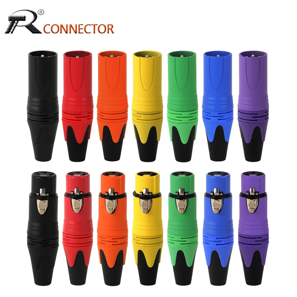 20 piezas/10 juegos, 10 Uds., conector hembra XLR de 3 pines + 10 Uds. De enchufe macho, conector de micrófono profesional XLR de 3 polos, venta al por mayor