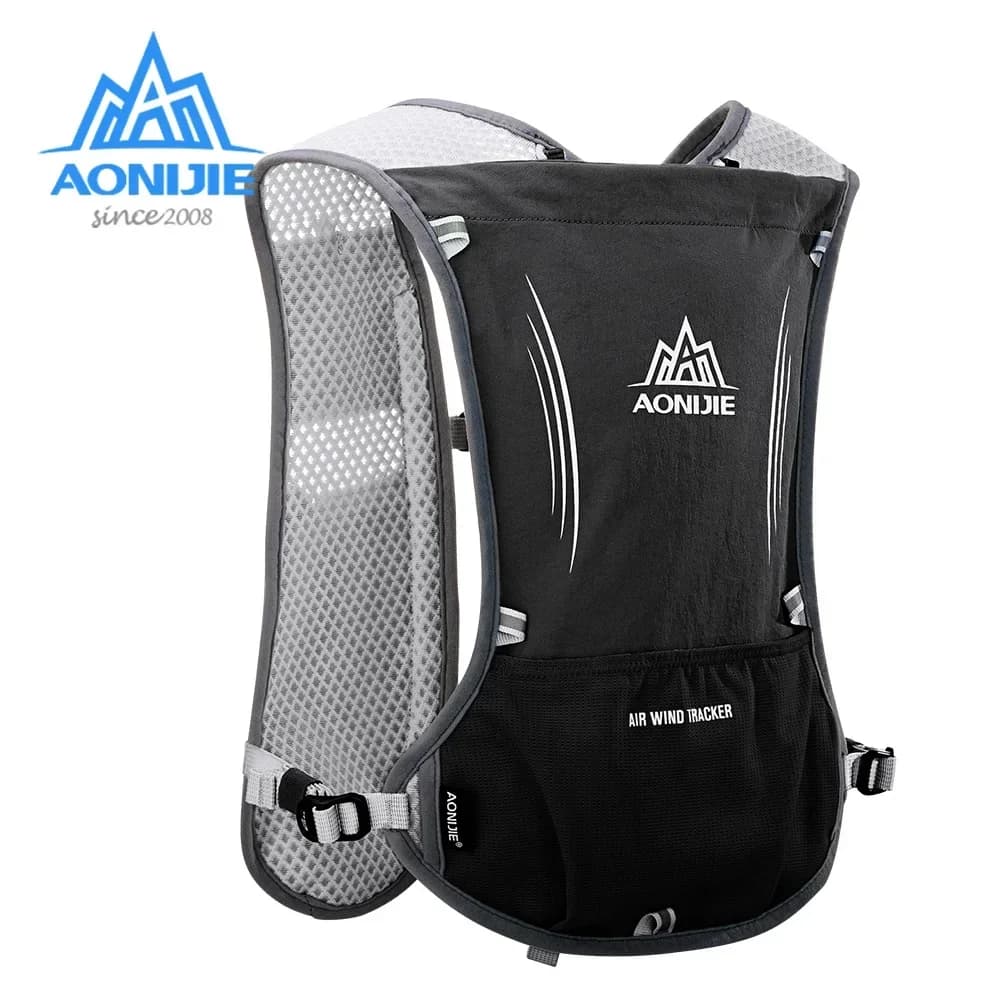 AONIJIE E913S 5L mochila de hidratación mochila bolsa chaleco arnés para 1.5L vejiga de agua senderismo Camping correr maratón carrera deportes