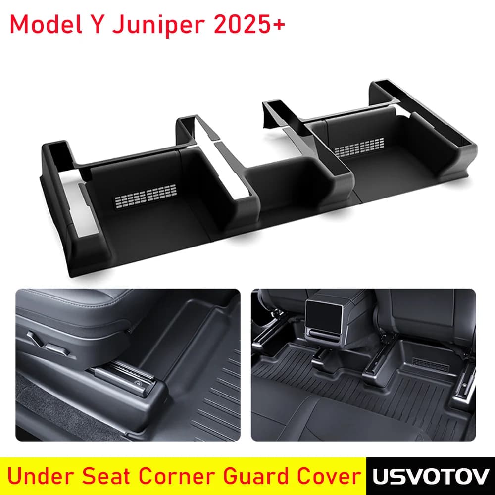 Para Tesla Model Y Juniper 2025 2026 Protector de esquina debajo del asiento cubierta protectora de riel deslizante decoración antipatadas accesorios flocados
