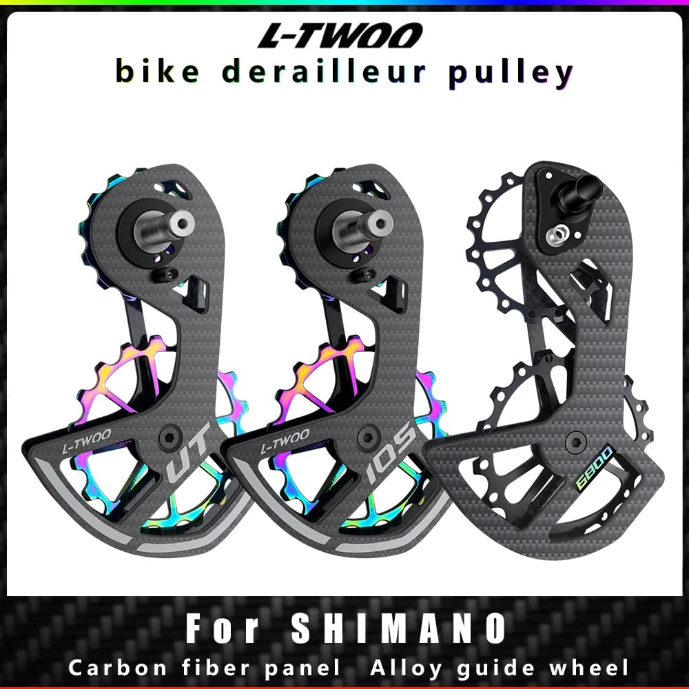 LTWOO UT-rodamiento de cerámica para bicicleta, juego de ruedas de polea Jockey de fibra de carbono, guía de desviadores traseros para 105 5800 6800 Ultegra DURA ACE