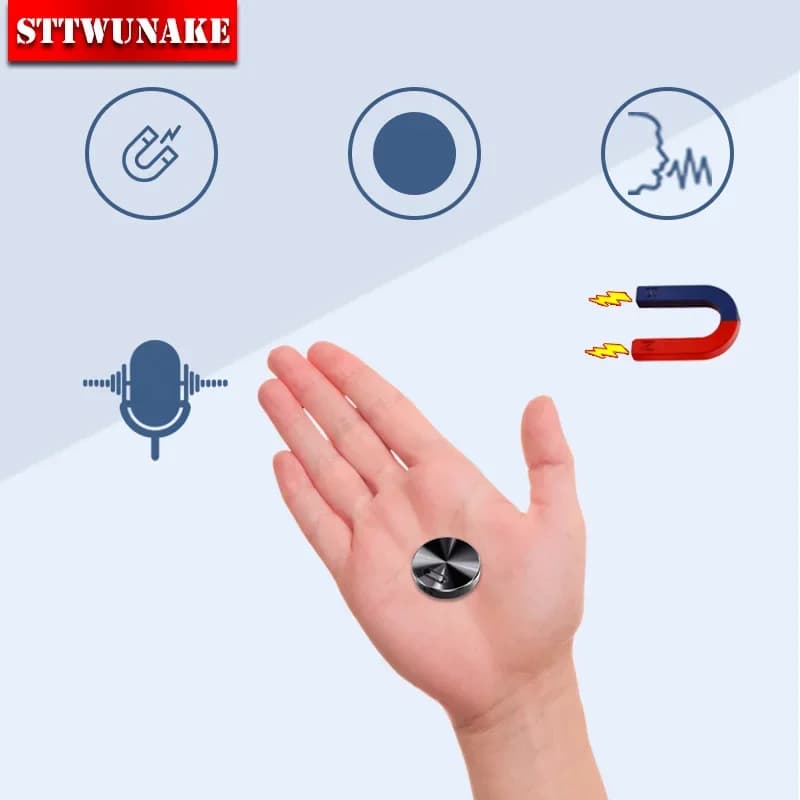 espia escondidas Mini grabadora activada por voz magnética integrada, espia escondidas pequeño dispositivo de grabación de Audio Digital, dictáfono de sonido STTWUNAKE