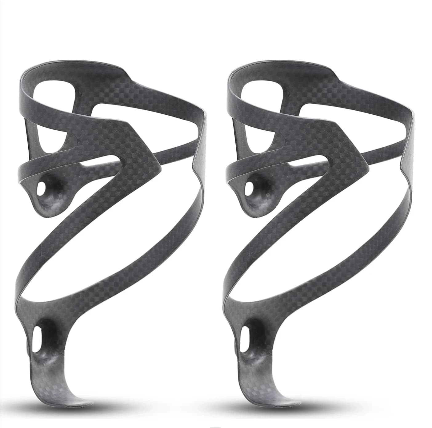 HUALONG Jaula para botella de agua de bicicleta de fibra de carbono 3K Jaulas para soporte de botella de agua para bicicleta de grava MTB de carretera, negro mate, peso (16 ± 2 g)