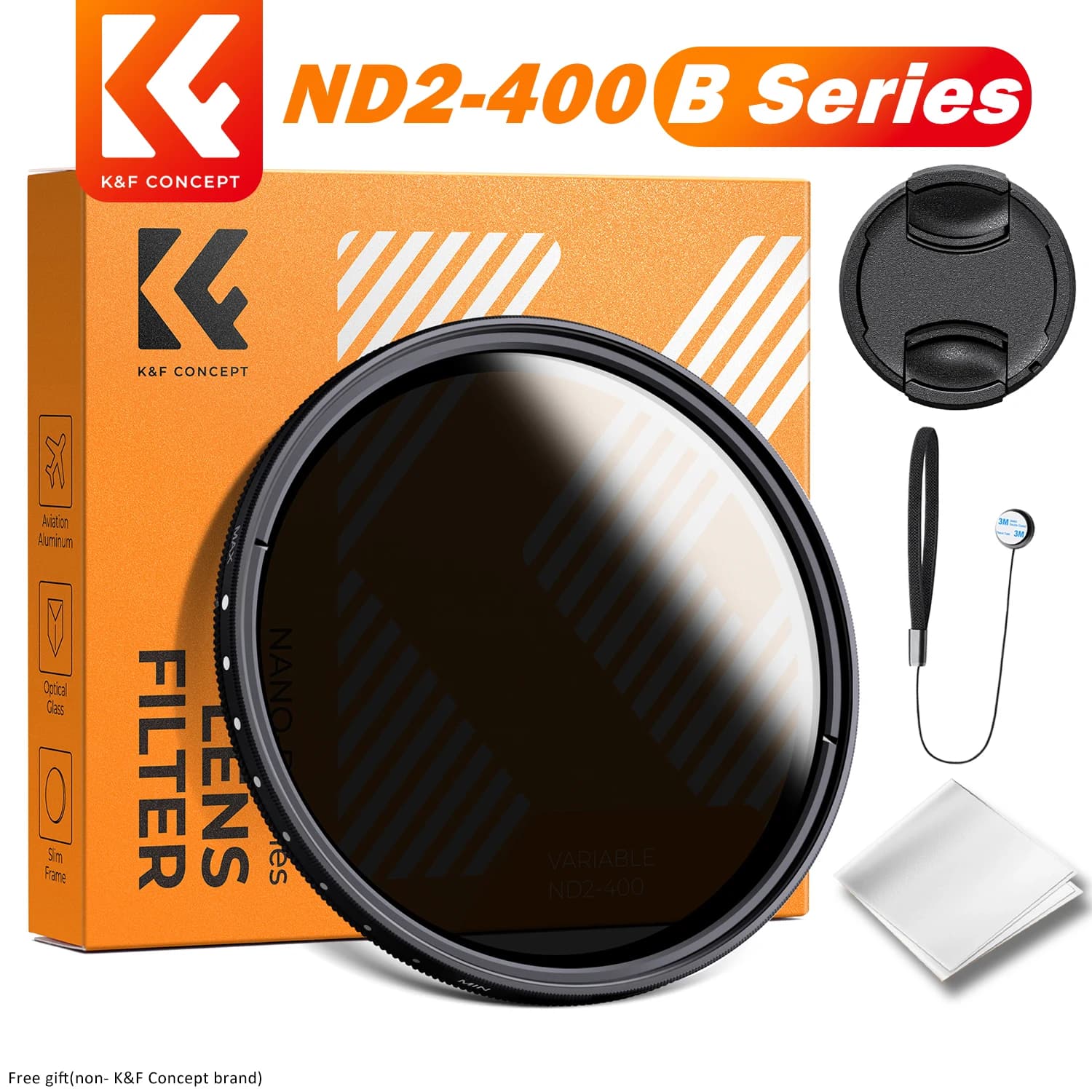 Filtro ND Variable K&F Concept de 67mm, 58mm, 82mm, ND2, ND400, 9 Pasos, Filtro de Densidad Neutra ND2-400, 37-49mm, 52mm, 55mm, 77mm, 62mm, 72mm