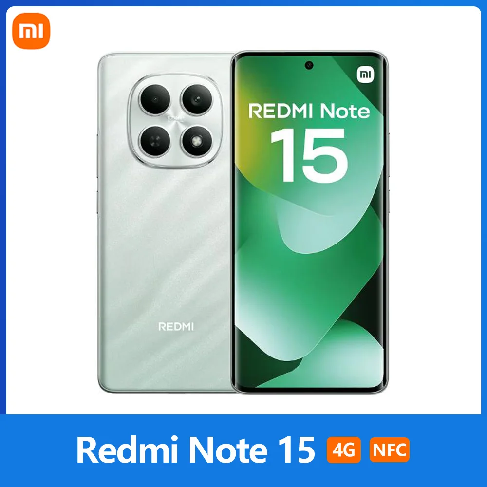 Xiaomi Redmi Note 15 4G, NFC, MediaTek Helio G100-Ultra, 6,77 pulgadas, 120 Hz, cámara de 108 MP, batería de 6 000 mAh, IP64