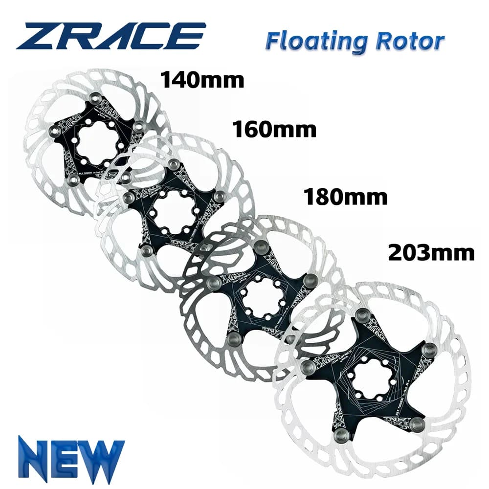 Rotor de Freno para Bicicleta ZRACE, Disipación de Calor Eficiente, Rotor Flotante de 140mm 160mm 180mm 203mm, Freno de Disco para MTB / Carretera