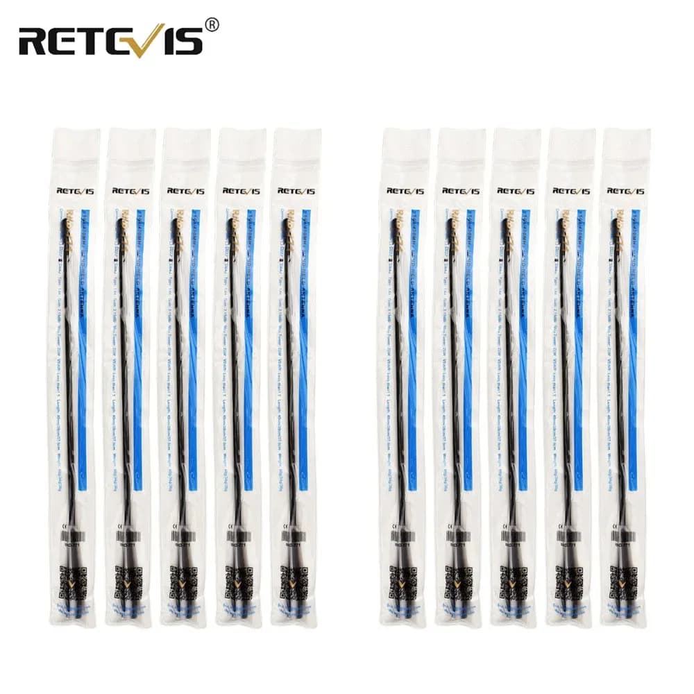 Antena Retevis RHD-771, 10 Piezas al por Mayor, Antena SMA-M VHF UHF para Walkie Talkie Yaesu, para Retevis RT3S/HA2/RA89R/G/HA1G/HA1UV