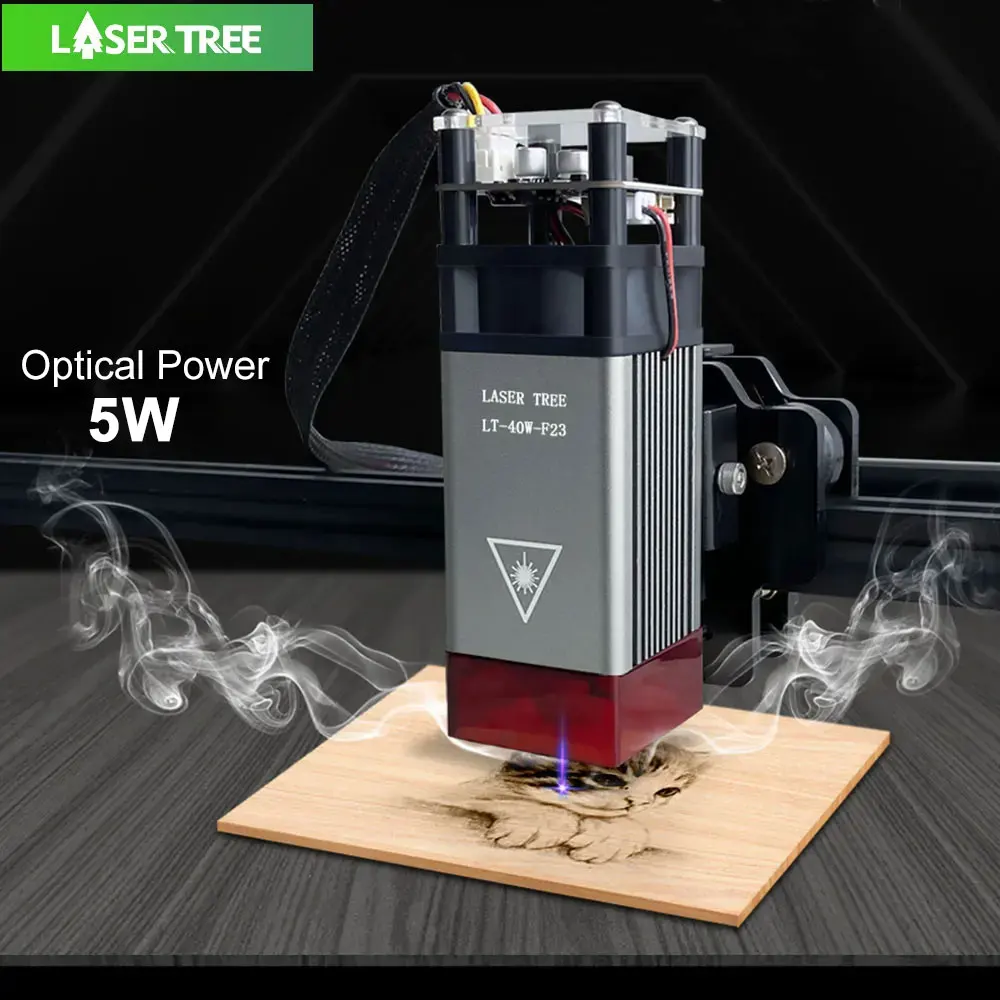 Árbol láser 4w 5W módulo láser 450nm cabezal láser láser azul para máquina cortadora de grabado láser Cnc herramientas de bricolaje para carpintería