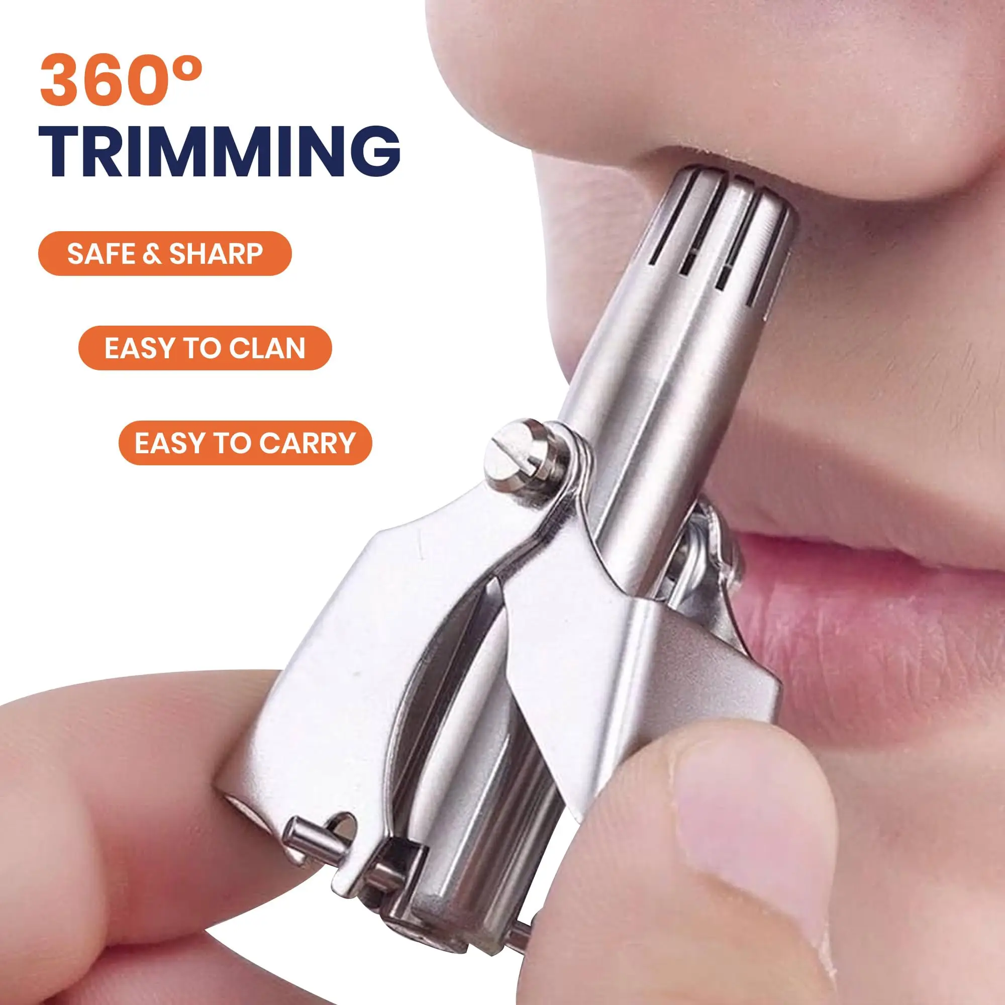 Cortadora de pelo de oreja y nariz, cortadora de pelo indolora para hombres y mujeres, recortadora Manual con lavado a mano impermeable, fácil limpieza