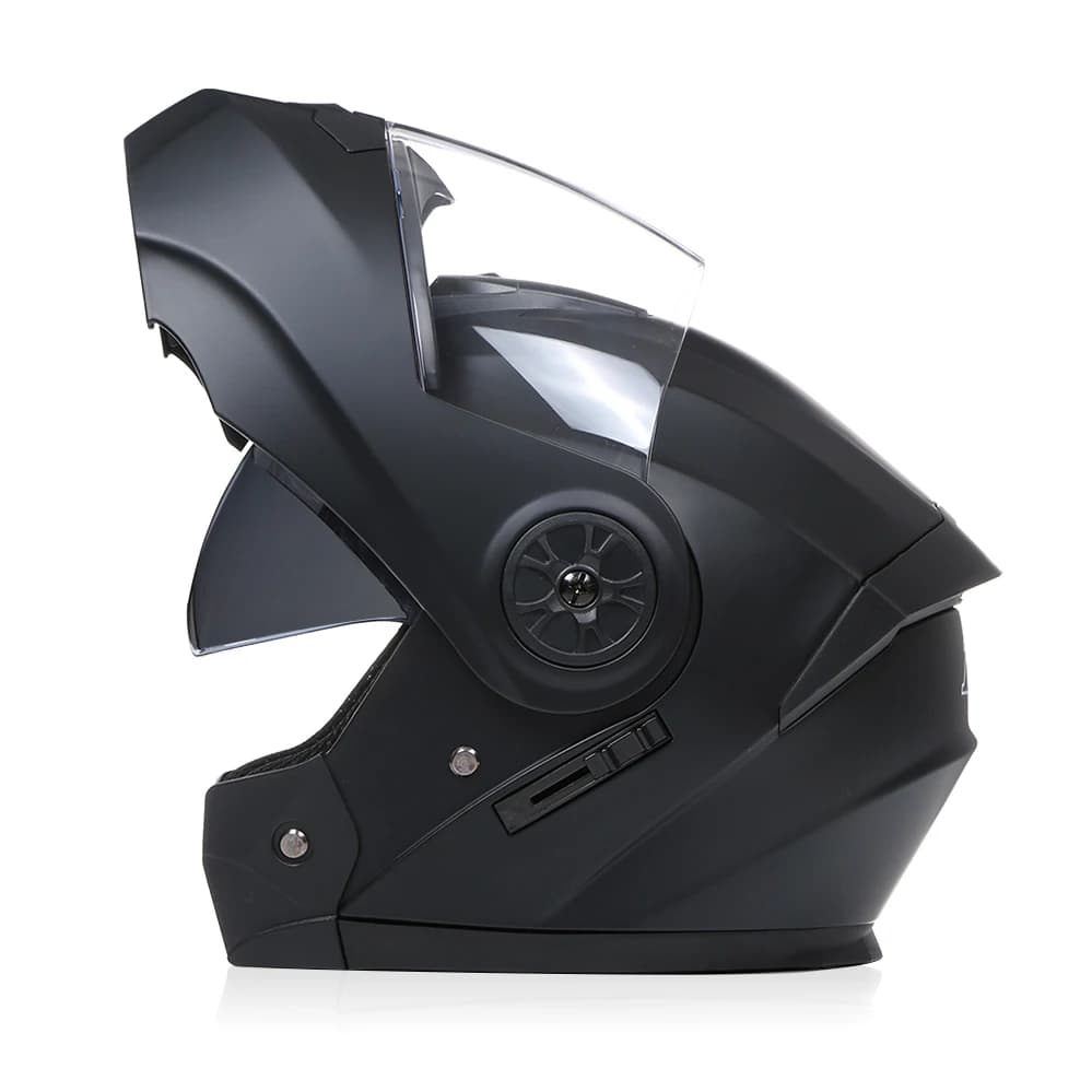 Casco de carreras de motocicleta con doble lente, aprobado por DOT, de cara completa, Modular, cálido para invierno, Kask Casco
