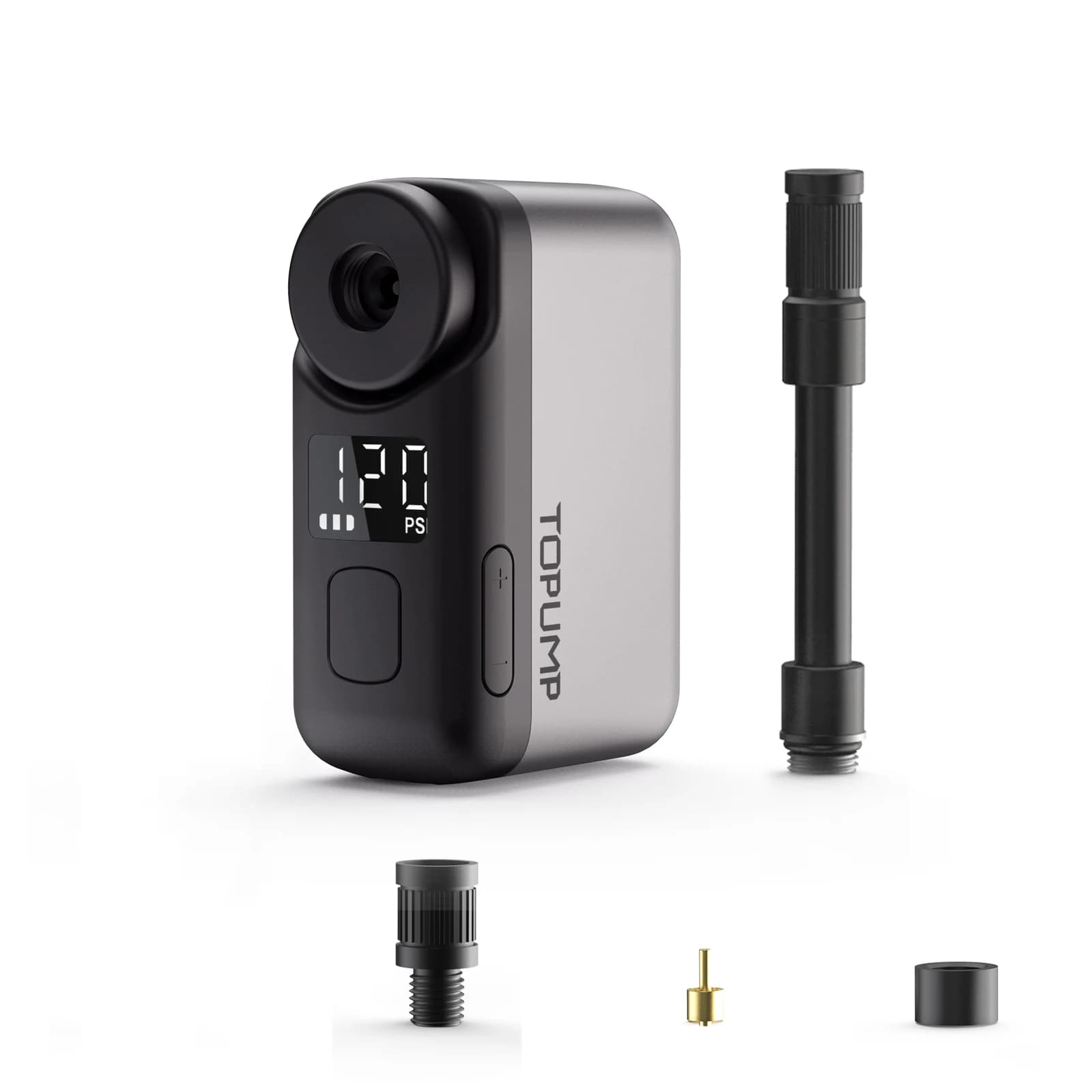 TOPUMP TB2 PRO Mini bomba eléctrica portátil para bicicleta Inflador de neumáticos inalámbrico 120PSI Max 450mAh batería con pantalla de carga rápida