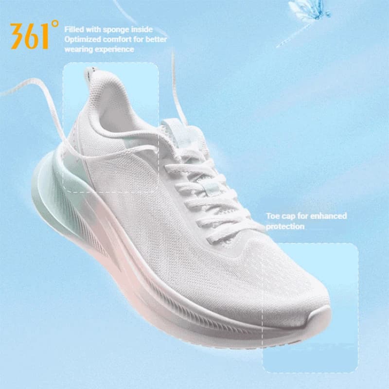Zapatillas para correr 361 Degrees AirFeather 5,0 para mujer, cómodas, ligeras, transpirables, resistentes al desgaste, zapatillas con suela elástica 682612217