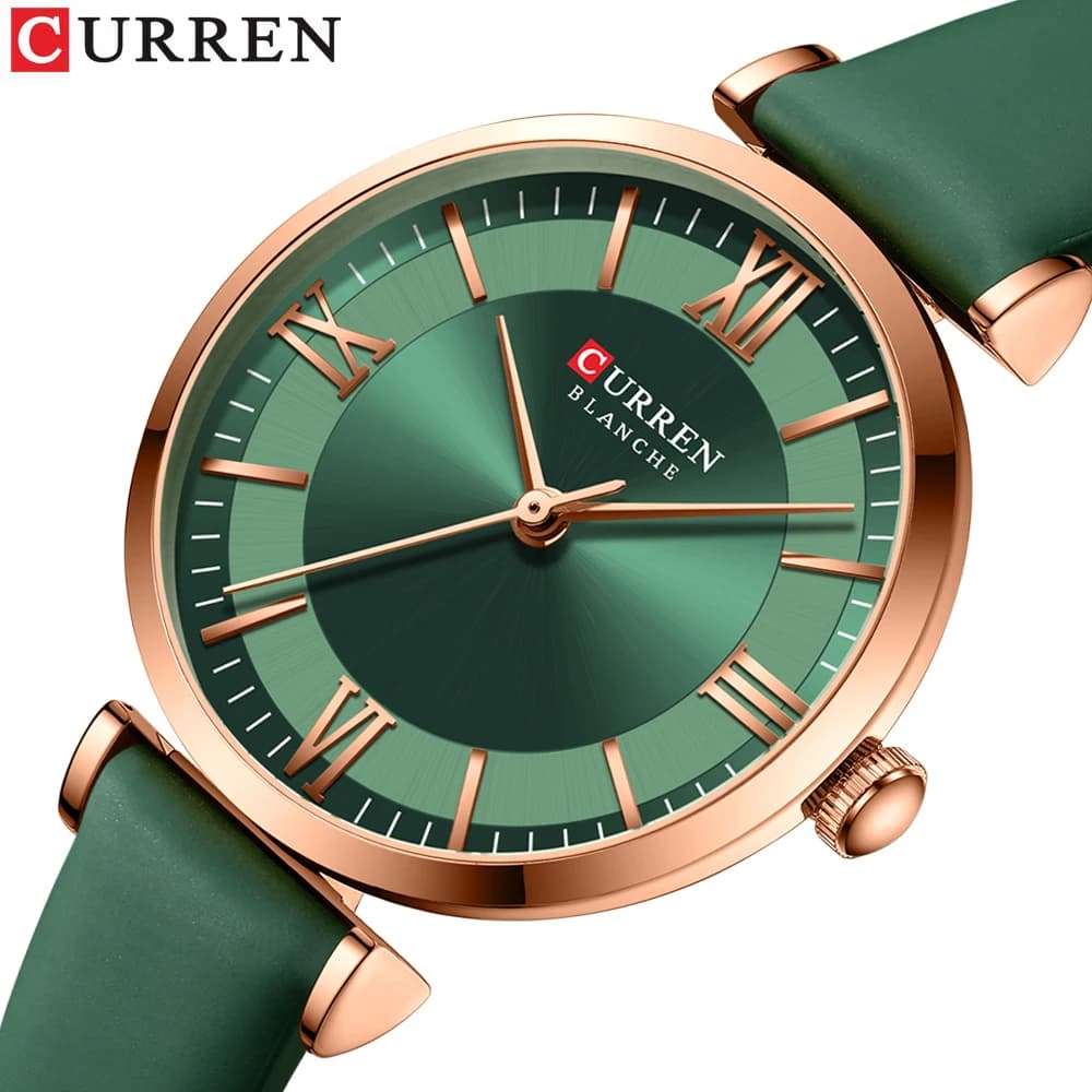 NUEVOS Relojes CURREN para Mujer, Relojes de Pulsera de Cuarzo con Correa de Cuero, Reloj Clásico y Moderno, Montre Femme