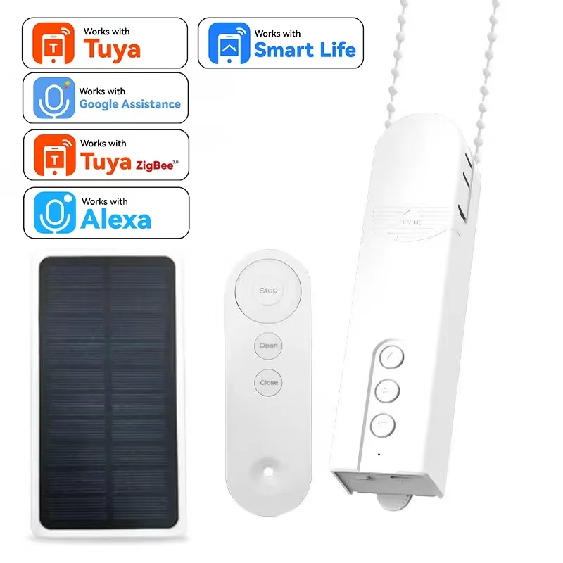 Persiana Motorizada Inteligente Zigbee, Control Remoto Automático para Persianas Enrollables, Compatible con Tuya App, Google Home y Alexa