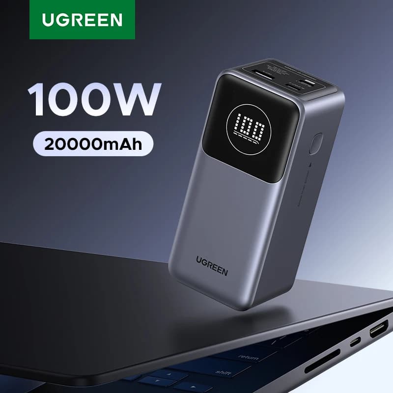 UGREEN Nexode Mini 100W 12000mAh banco de energía 20000mAh portátil PD batería externa PowerBank para iPhone 17 pro 16 carga rápida