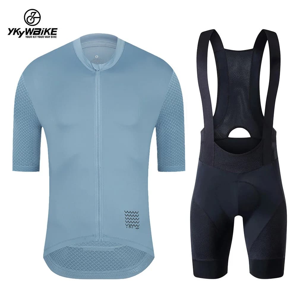 YKYWBIKE-Conjunto de Jersey de ciclismo clásico, pantalones cortos con pechera para ciclismo de montaña, ropa reflectante personalizada para bicicleta, Maillot
