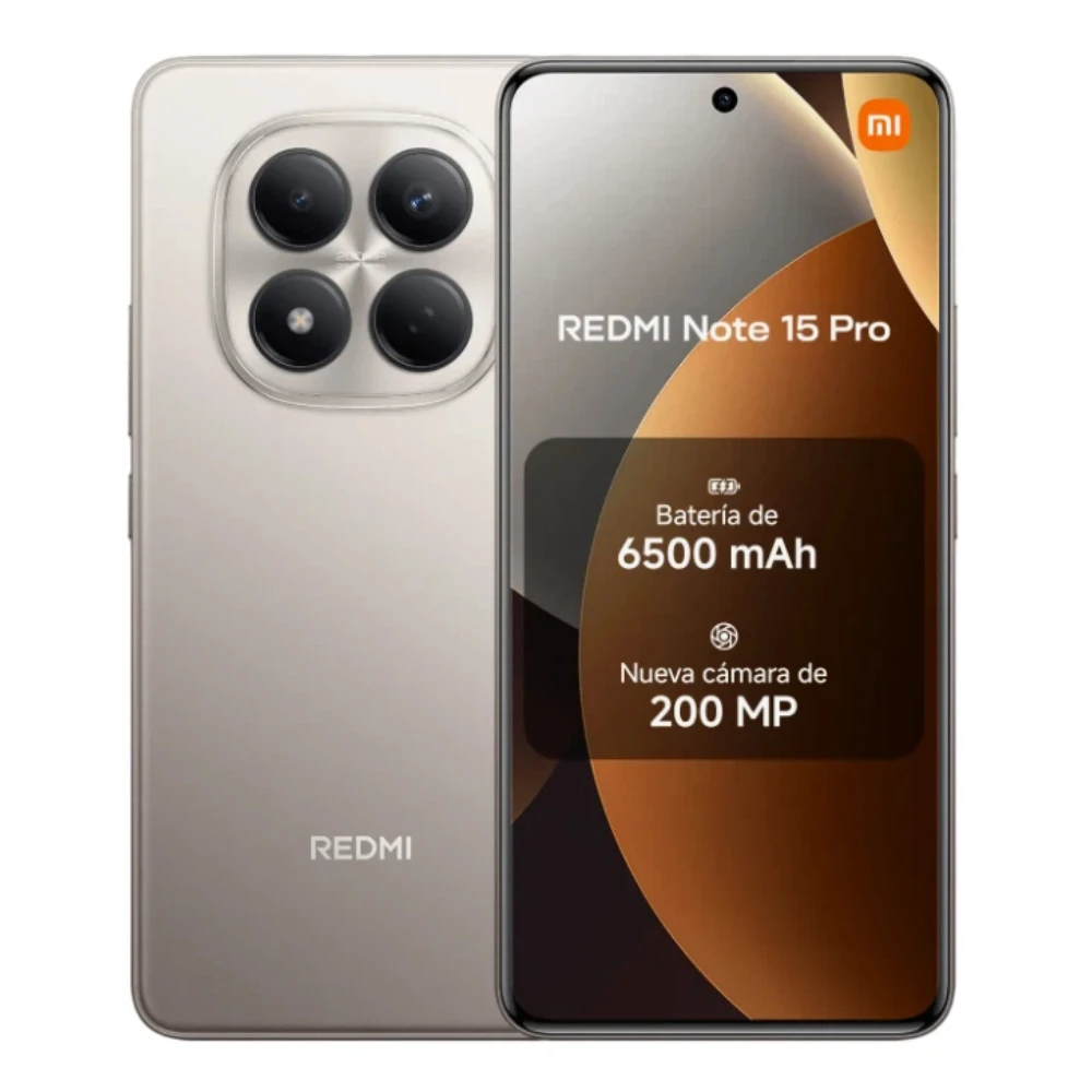 Móvil Xiaomi Redmi Note 15 Pro 4G Libre 8GB+256GB / 12GB+512GB, MediaTek Helio G200 Ultra, Cámara principal 200 MP, batería 6500mAh, 6.77" pantalla AMOLED (Cargador no incluido)