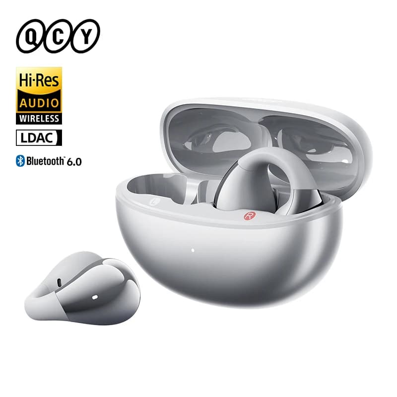 QCY Crossky C30S Auriculares inalámbricos de oído abierto de alta resolución con clip LDAC Auriculares Bluetooth 6,0 Clip en OWS Auriculares deportivos 40 horas