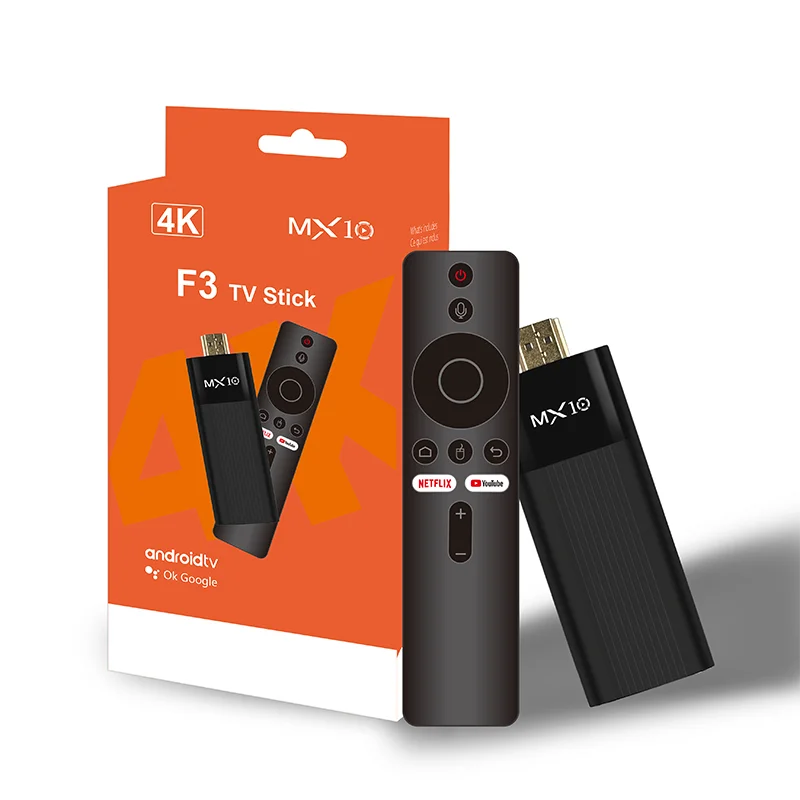 Dispositivo de TV inteligente Ultra HD 4K, dispositivo con Android, MX10-F3, Mini Home TV Stick, H313, Quad Core, Compatible con Wifi Dual 2,4/5G, 2GB de RAM, 16GB de ROM