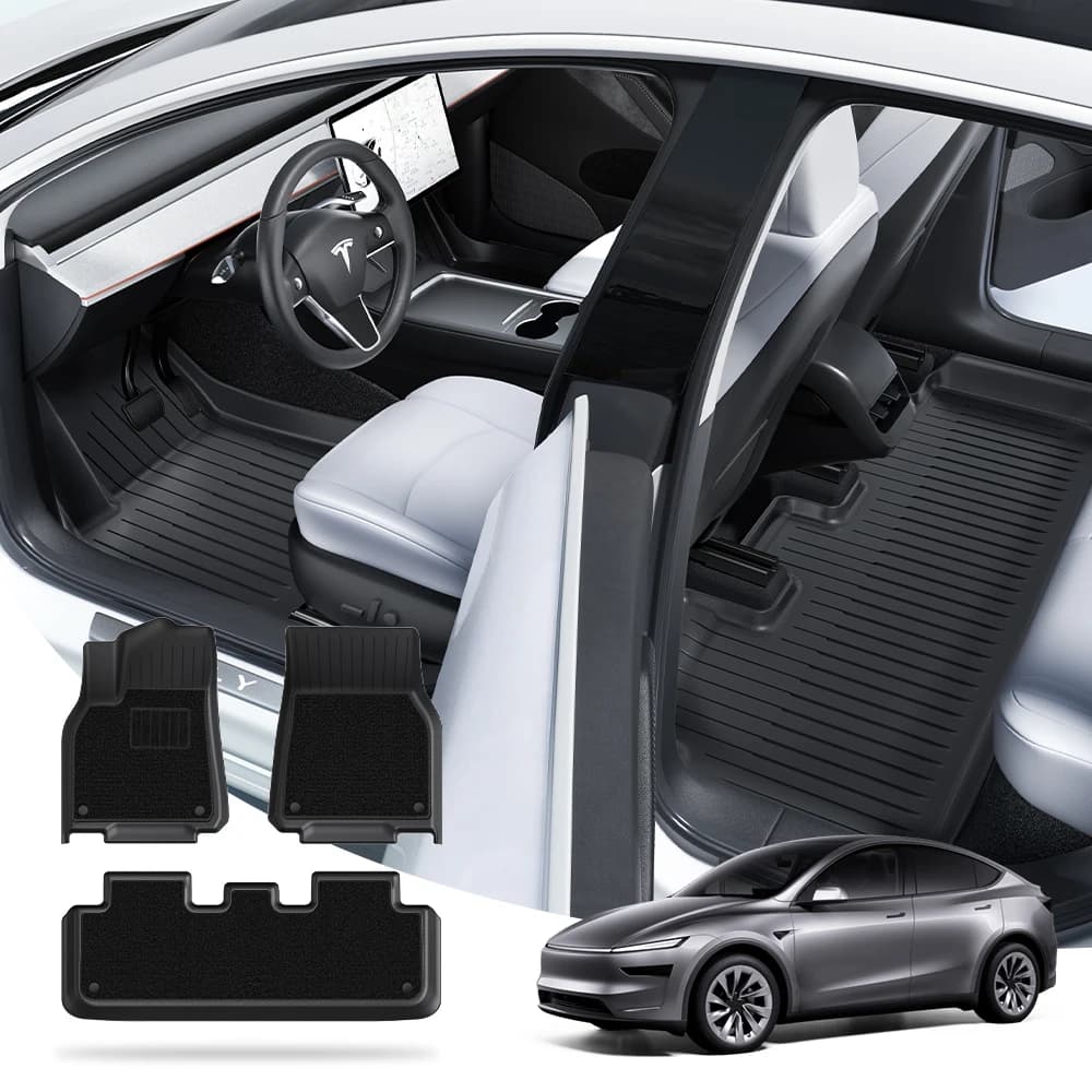 Alfombrillas de TPE para Auto YZ para Tesla Model Y Juniper 2025 2026, Juego de Alfombrillas para Maletero, Impermeables, Antideslizantes, para las Cuatro Estaciones