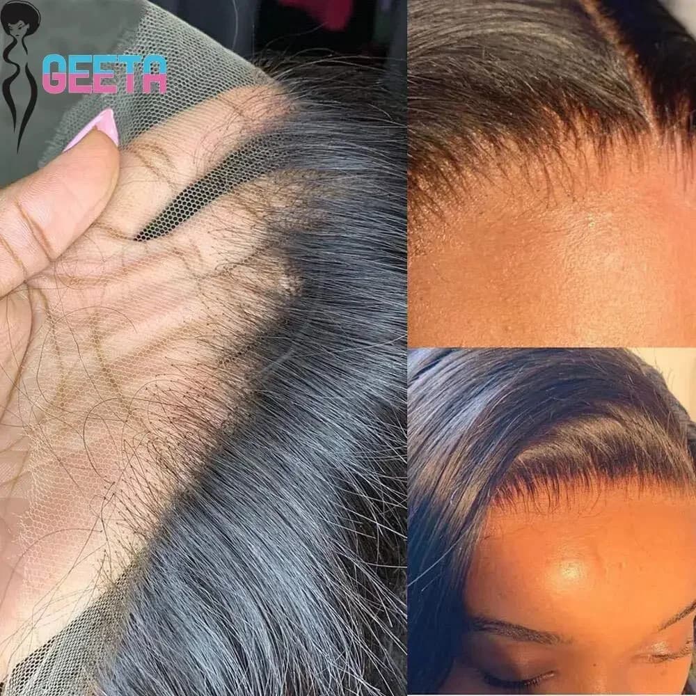 Peluca frontal de encaje HD 13x6 13x4, peluca frontal de encaje de cabello humano de 30 pulgadas, lisa como un hueso, pelucas de cabello humano con encaje transparente, peluca con cierre HD 4x4